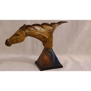 Imago Celebrity (Gold) Horse Head Sculpture Stephen Herrero MCSI